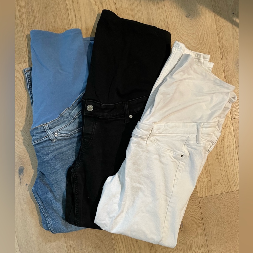 Maternity Pants Bundle! Asos, River Island, and Old Navy, Grows with Baby Sz 10